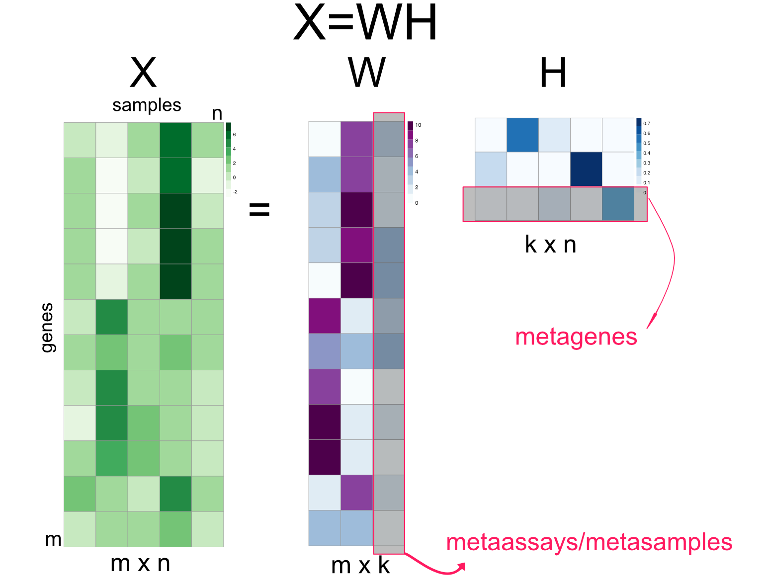 Non-negative matrix factorization summary